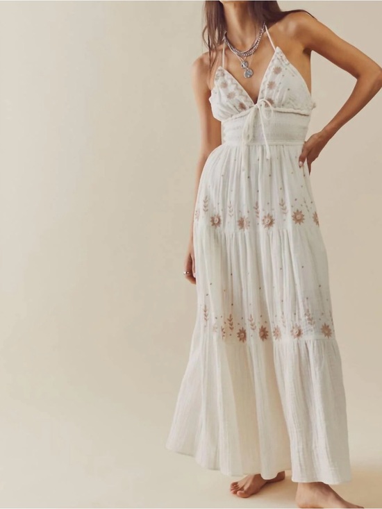 Free People Dresses & Skirts - Free People Real Love Embroidered Maxi Dress